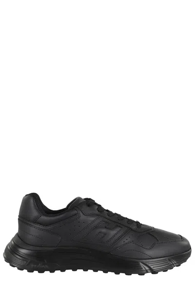 Hogan Hyperlight Lace-up Sneakers With Memory Foam Insole In Black