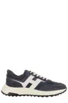 Hogan Hyperlight Lace-up Sneakers With Technical Fabric Inserts In Animal Print