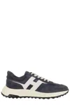 Hogan Hyperlight Lace-up Sneakers With Technical Fabric Inserts In Neutral