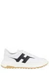 Hogan Lightweight Sneaker With Contrast Panel And Rubber Sole In White