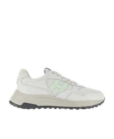 Hogan Hyperlight Leather Panelled Sneakers In White