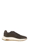 Hogan Hyperlight Leather Trainers In Brown