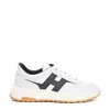 Hogan Lightweight Sneaker With Contrast Panel And Rubber Sole In White