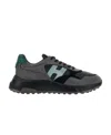 Hogan Hyperlight Panelled Leather Sneakers In Black