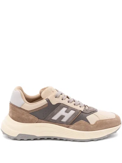 Hogan Hyperlight Panelled Sneakers In Brown