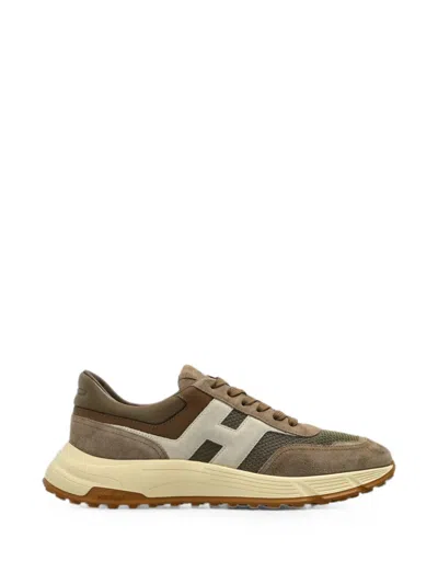 Hogan Sports Sneaker High Sole Urban Style In Brown
