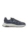 Hogan Hyperlight Distressed Leather Sneakers In Black