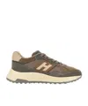 Hogan Perforated Lightweight Sneakers Rubber Sole In Gray