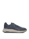 Hogan Hyperlight Distressed Leather Sneakers In Blue