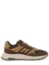 Hogan Lightweight Mesh And Suede Sneakers In Brown