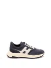 Hogan Hyperlight Lace-up Sneakers With Technical Fabric Inserts In Neutral
