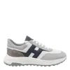 Hogan Round Toe Rubber Sole Panelled Design Sneakers In Gray