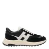 Hogan Hyperlight Lace-up Sneakers With Technical Fabric Inserts In Black
