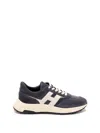 Hogan Hyperlight Lace-up Sneakers With Technical Fabric Inserts In Neutral