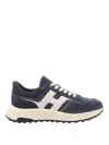 Hogan Hyperlight Lace-up Sneakers With Technical Fabric Inserts In Neutral
