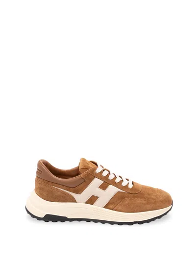 Hogan Brown Suede Leather Hyperlight Sneakers