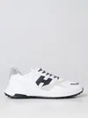 Hogan Hyperlight Laced H Punched Sneakers In White