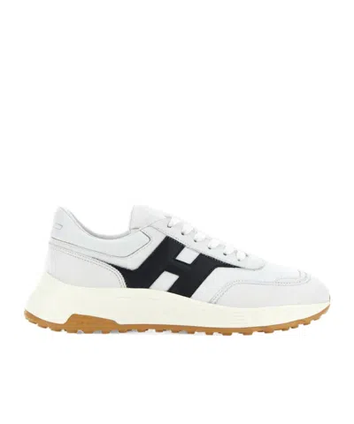 Hogan White H Logo Lace-up Sneakers