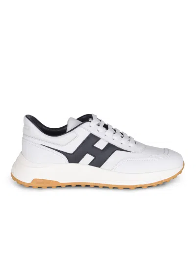 Hogan White H Logo Lace-up Sneakers