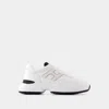 Hogan Interaction Allacciato H Laser Sneakers In White Canvas In White