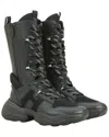 Hogan Interaction Leather Boots In Black