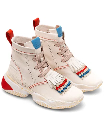 Hogan Interaction Leather Boot In Neutral