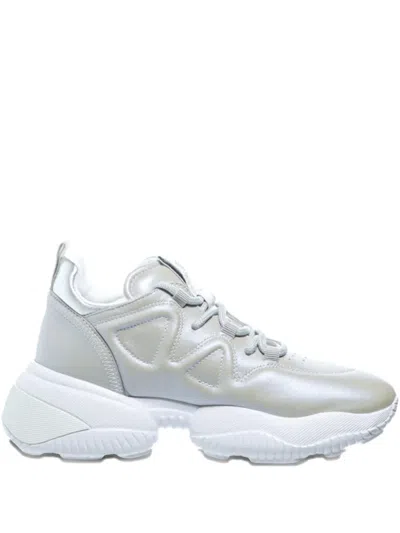 Hogan Interaction Leather Sneaker In White