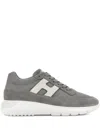 Hogan Interactive 3 Grey Suede Blend Sneakers In Gray