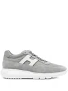 Hogan Interactive 3 Grey Suede Blend Sneakers In Gray