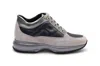 Hogan Interactive Allacciato Metallic-panel Suede Sneakers In Gray