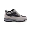Hogan Interactive Allacciato Metallic-panel Suede Sneakers In Multi