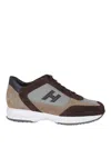 Hogan Interactive Low-top Sneakers In Brown