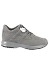 Hogan Interactive Fastened Low-top Sneakers In Gray