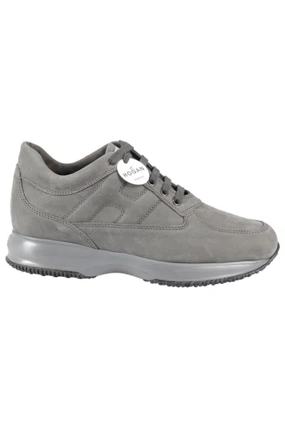 Hogan Interactive Fastened Low-top Sneakers In Gray
