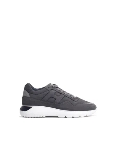 Hogan 'interactive' Grey Nubuck Leather Sneakers