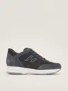 Hogan Interactive H Flock Sneaker In Navy