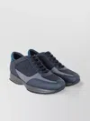 Hogan Interactive H Flock Sneakers With Contrast Panels In Blue