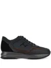 Hogan Men's Interactive H Sneakers In Black