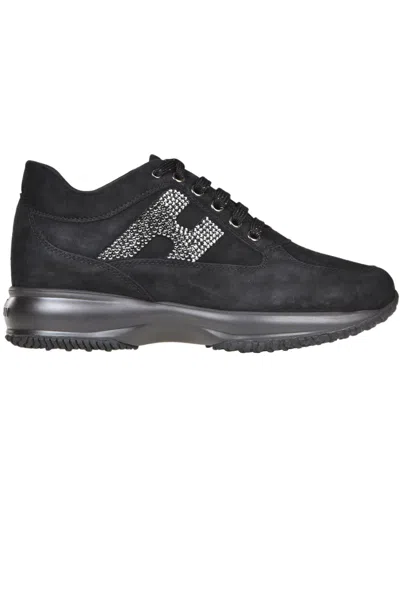 Hogan Interactive H Strass Suede Sneakers