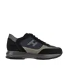 Hogan Suede And Smooth Leather Interactive Sneakers With Technical Fabric Inserts In Multi