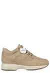 Hogan Interactive Lace-up Sneakers In Cuoio
