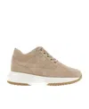 Hogan Interactive Lace-up Sneakers In Nude