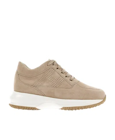 Hogan Interactive Lace-up Sneakers In Nude
