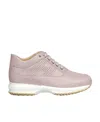 Hogan Interactive Leather Sneakers In Pink