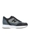 Hogan Interactive Logo-appliqué Sneakers In Black