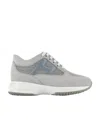 Hogan Interactive Logo-embossed Sneakers In Gray