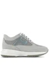 Hogan Interactive Logo-embossed Sneakers In Grey