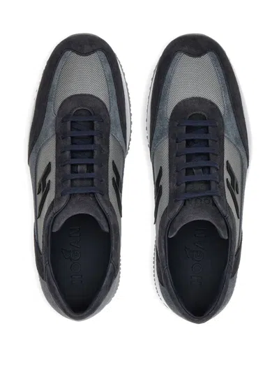 Hogan Interactive Logo-appliqué Sneakers In Gray