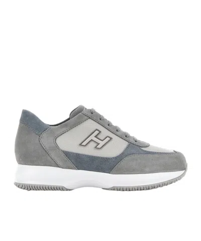 Hogan Interactive Low-cut Casual Shoes In Grey
