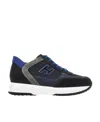 Hogan Interactive Leather Sneakers In Blue